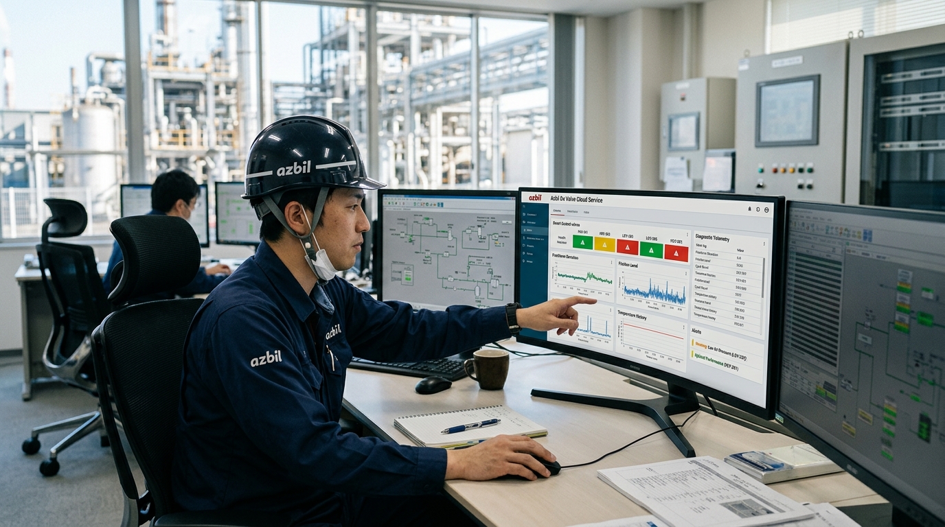 アズビル Dx Valve Cloud Serviceバルブ診断イメージ