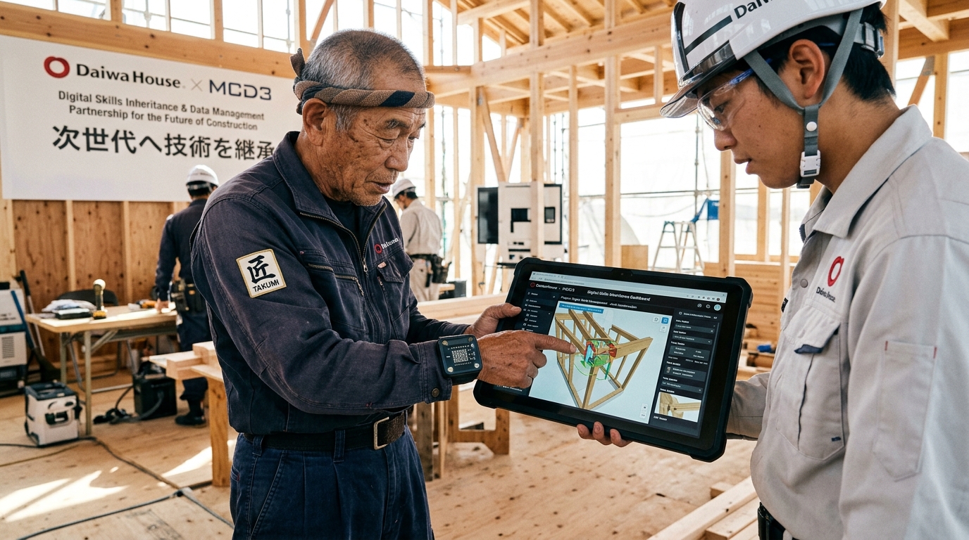 大和ハウス工業×MCD3 技能継承AIデータ経営基盤イメージ