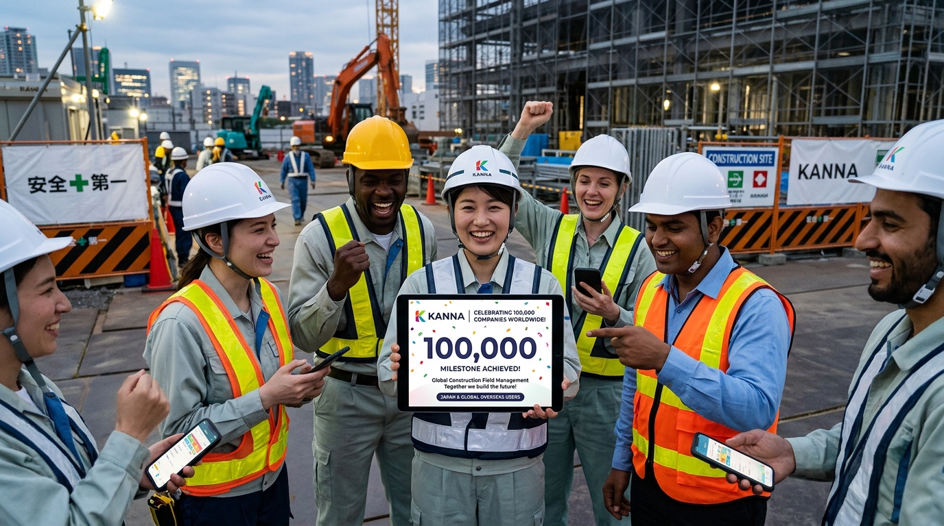 KANNA世界10万社導入突破イメージ
