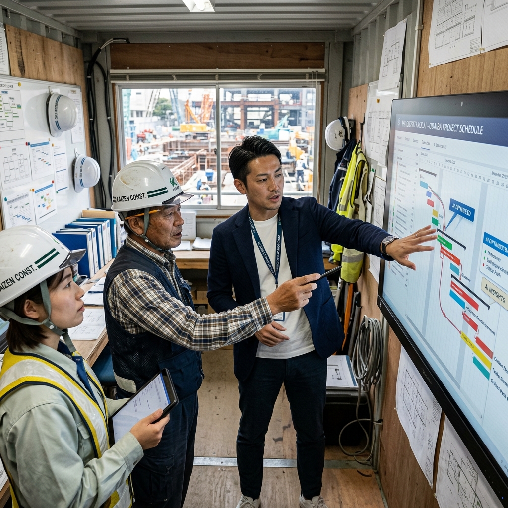 KENCOPA CEO現場密着による工程表起点AI施工管理イメージ