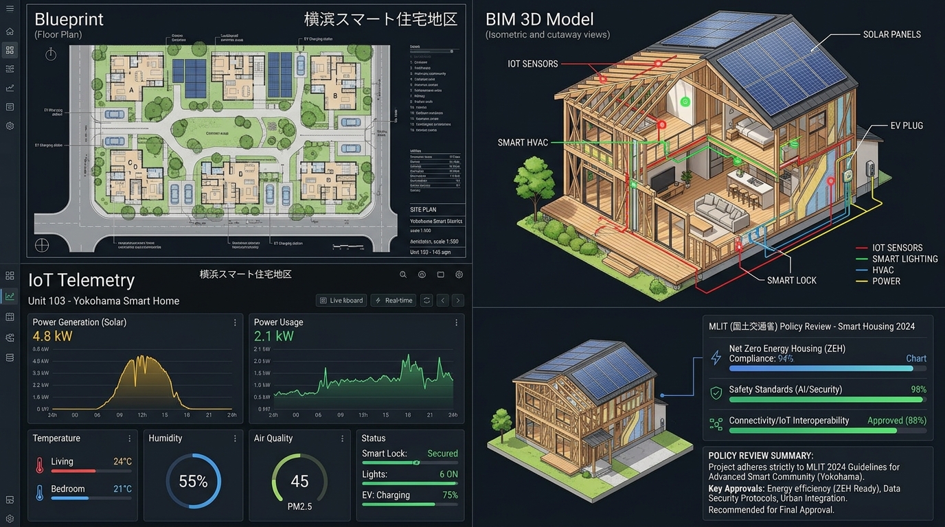 国交省 住生活基本計画 住宅BIM＆スマートホームDXイメージ
