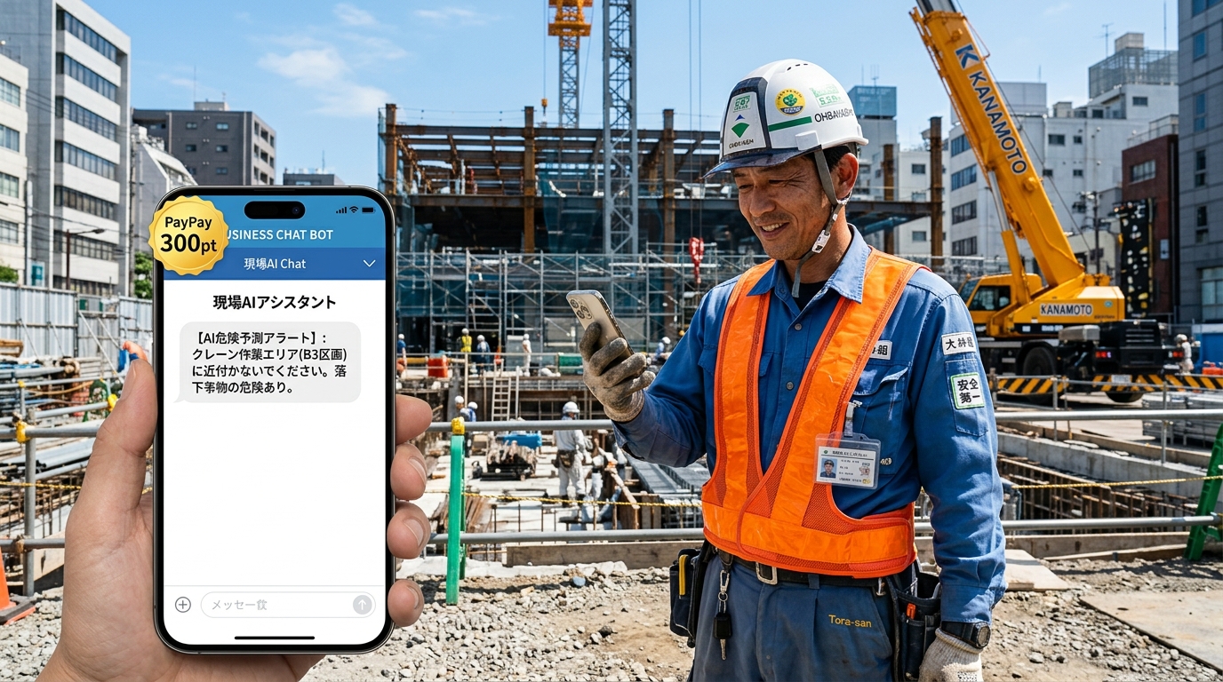 安藤ハザマ LisB direct ヒヤリハット PayPay付与 AI労災予測