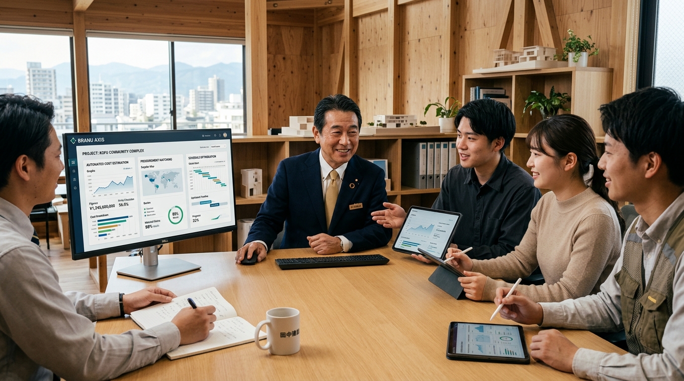 BRANU AXIS 中小建設業 AX AIエージェント