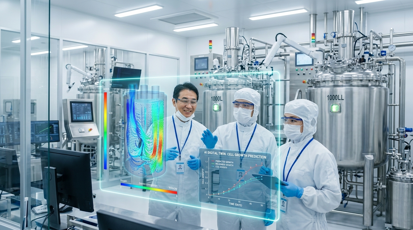 千代田化工建設 Nature 再生医療 細胞大量培養 CFD AI デジタルツイン 2026
