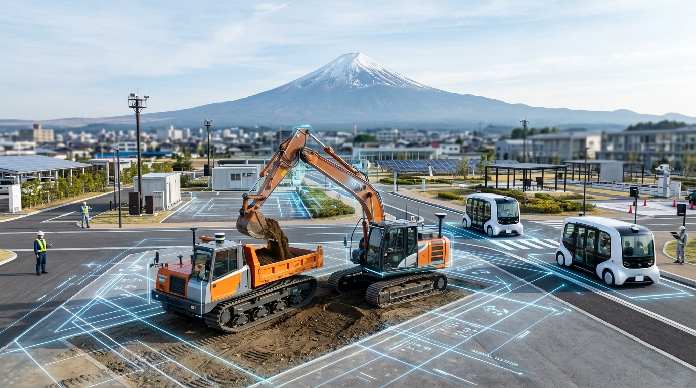 日立建機 トヨタ Woven City 自動運転建機 スマートモビリティ 自律施工 2026