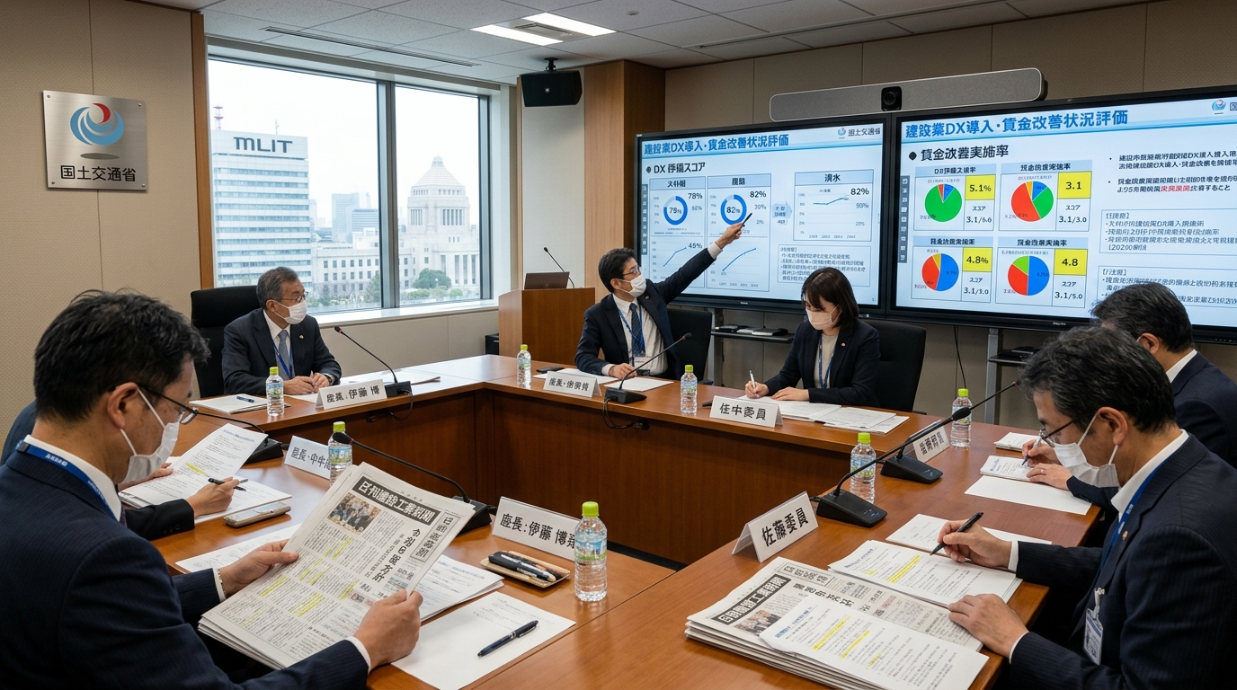 国土交通省 企業評価WG 日刊建設工業新聞 経審 工事成績評定 DX投資 賃上げ評価