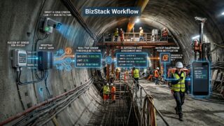 MODE BizStack Workflow 現場IoTデータ 異常検知 AIリスク判断 自動通知 2026
