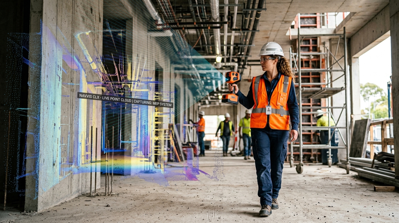 NavVis CLX 構造計画研究所 ハンディ型 3Dレーザースキャナー 点群 SLAM BIM DX