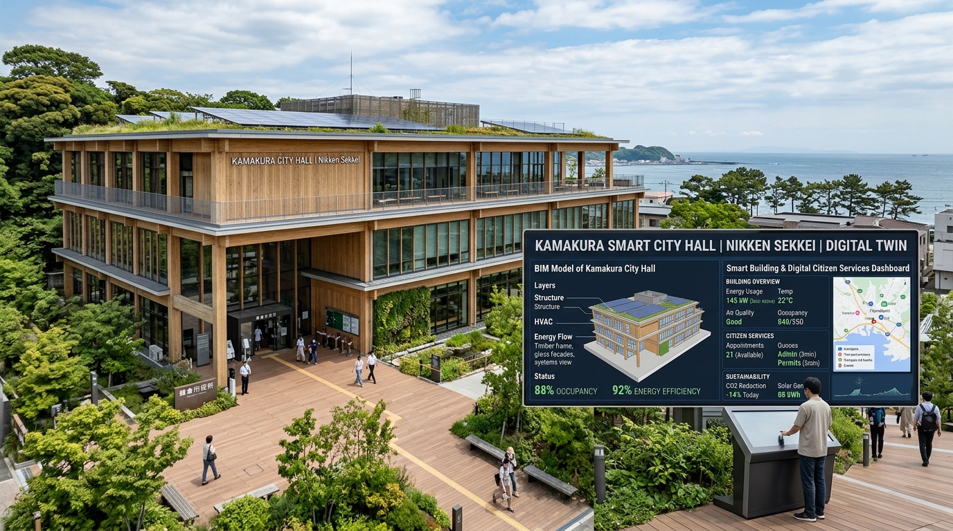 日建設計 鎌倉市新庁舎 スマートビルDXイメージ