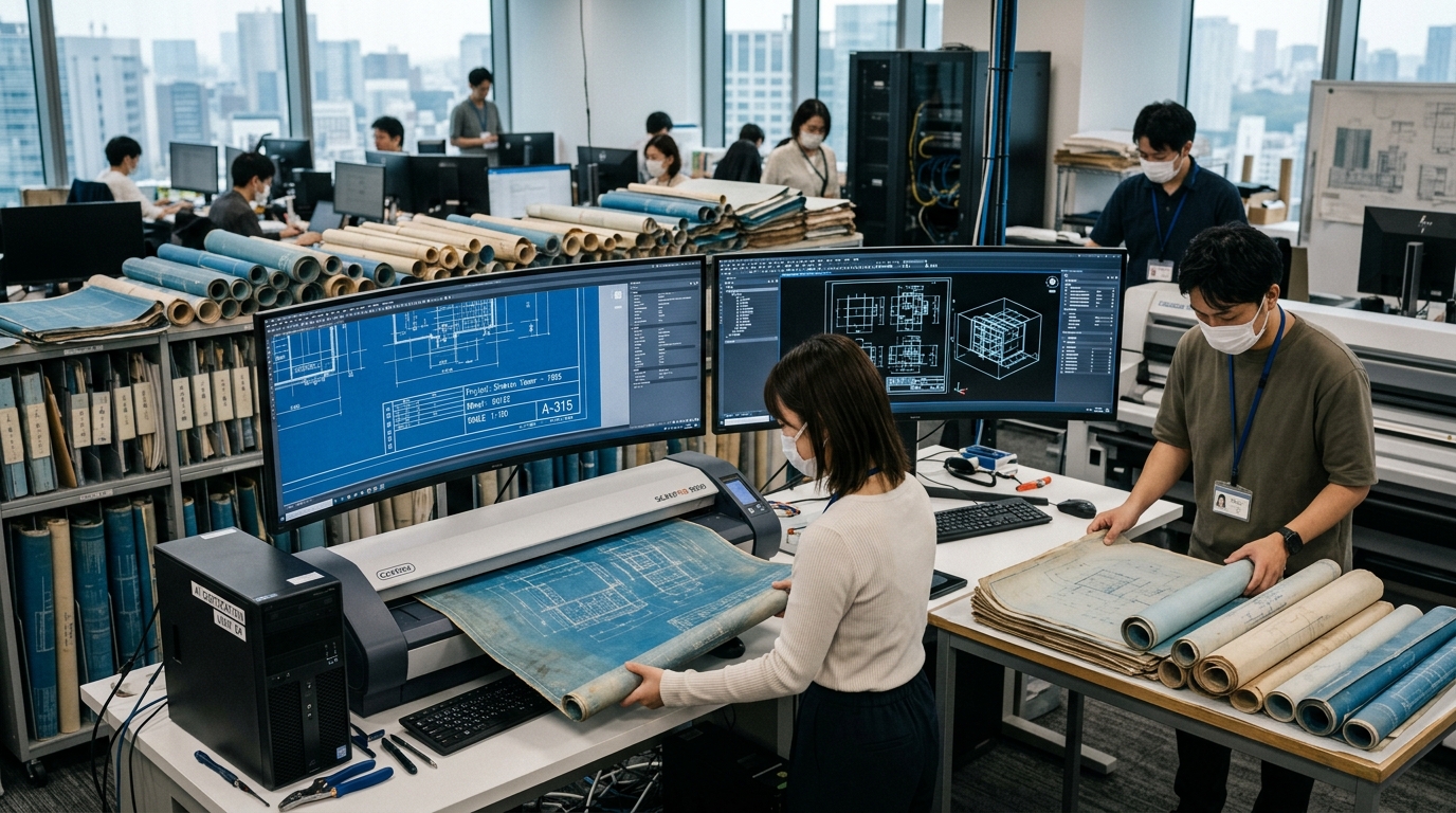 スパイダープラス うるるBPO 紙図面 竣工図書 AI資産化 SPIDERPLUS