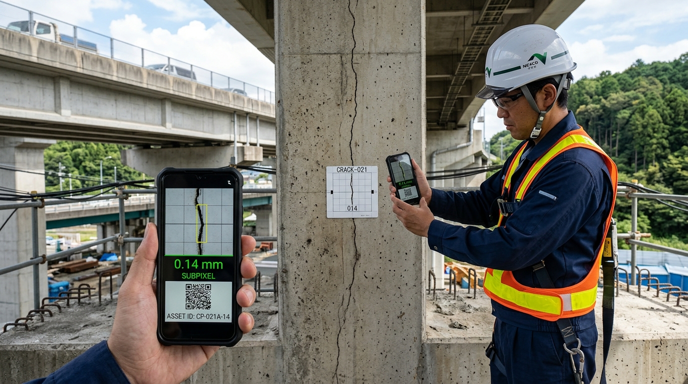 TTES フォトノギス コンクリート ひび割れ スマホ計測 NETIS 2026